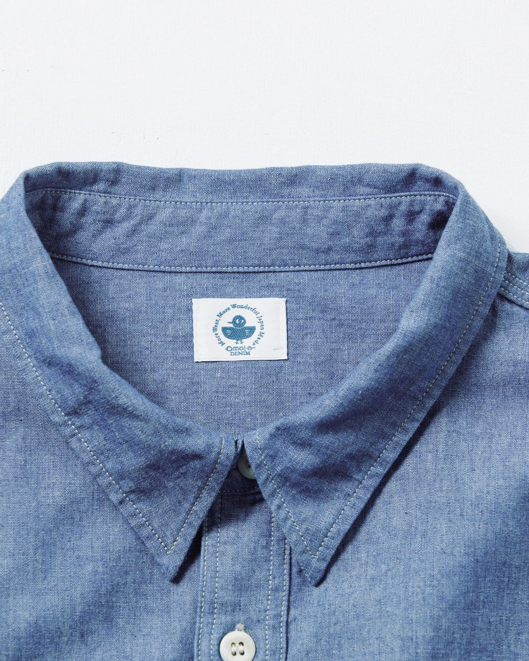 Omoto Denim 5017 High Density 5.5oz Chambray Work Shirt - Onewash | Omoto Denim Shirts | JEANSTORE