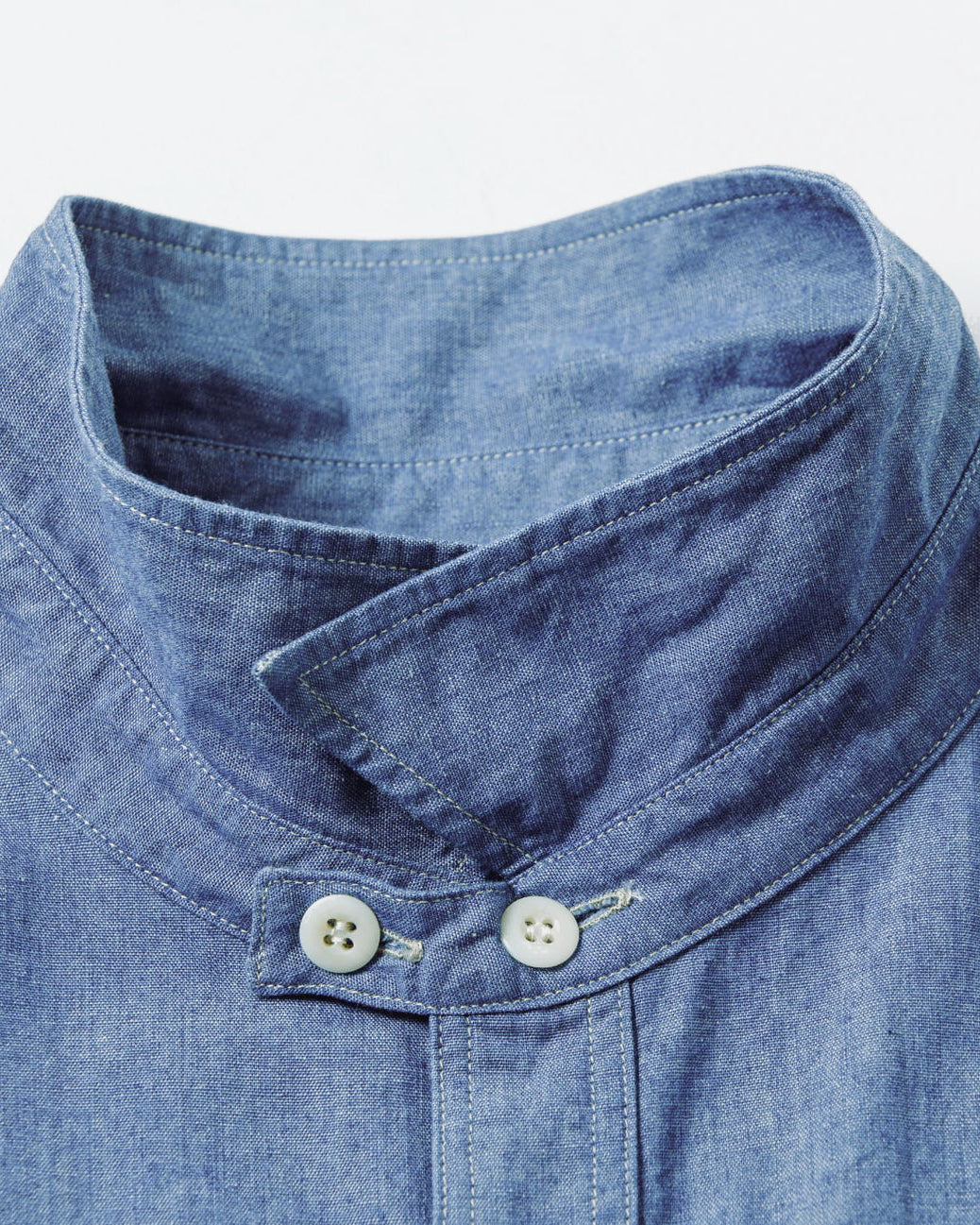 Omoto Denim 5017 High Density 5.5oz Chambray Work Shirt - Onewash | Omoto Denim Shirts | JEANSTORE