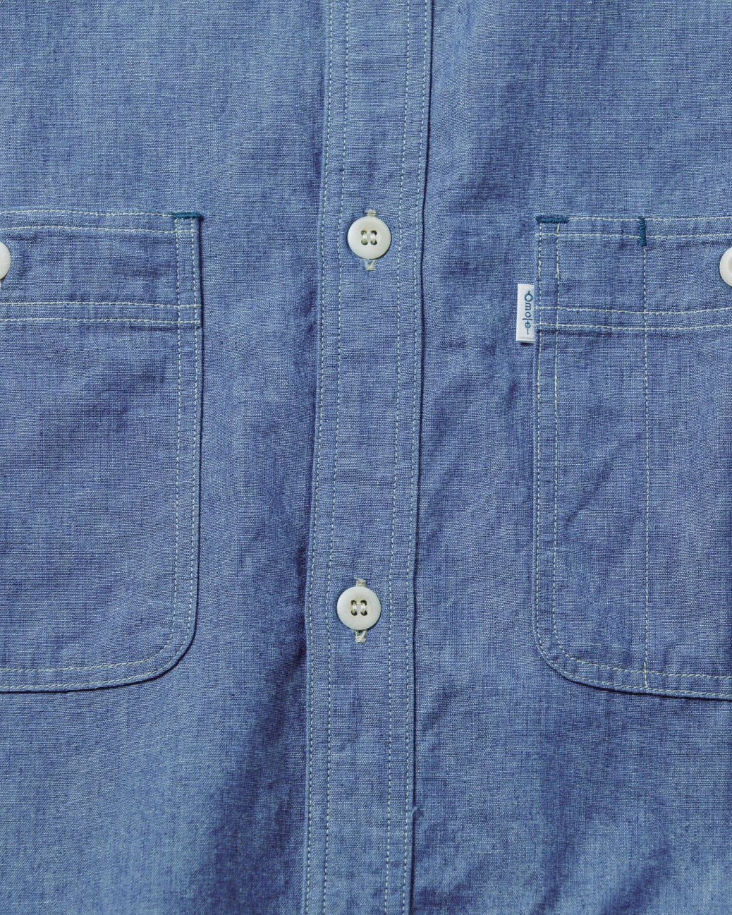 Omoto Denim 5017 High Density 5.5oz Chambray Work Shirt - Onewash | Omoto Denim Shirts | JEANSTORE