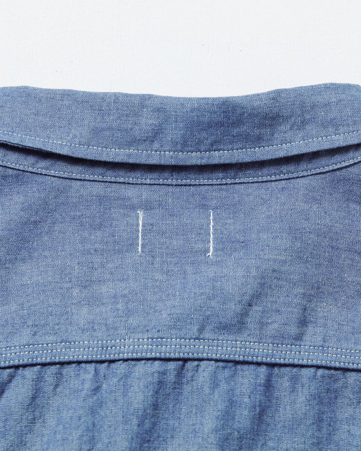 Omoto Denim 5017 High Density 5.5oz Chambray Work Shirt - Onewash