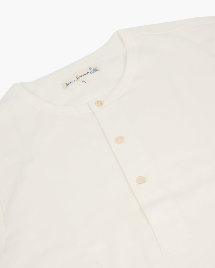 Merz B Schwanen Good Originals 207 8.6oz Loopwheeled S/S Henley - White