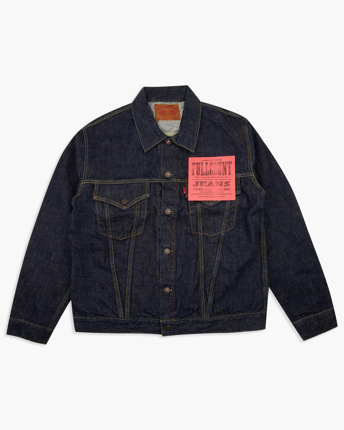 Fullcount 2101-W20 13.7oz Selvedge Type III Denim Jacket - Indigo Onewash | Fullcount Jackets & Coats | JEANSTORE