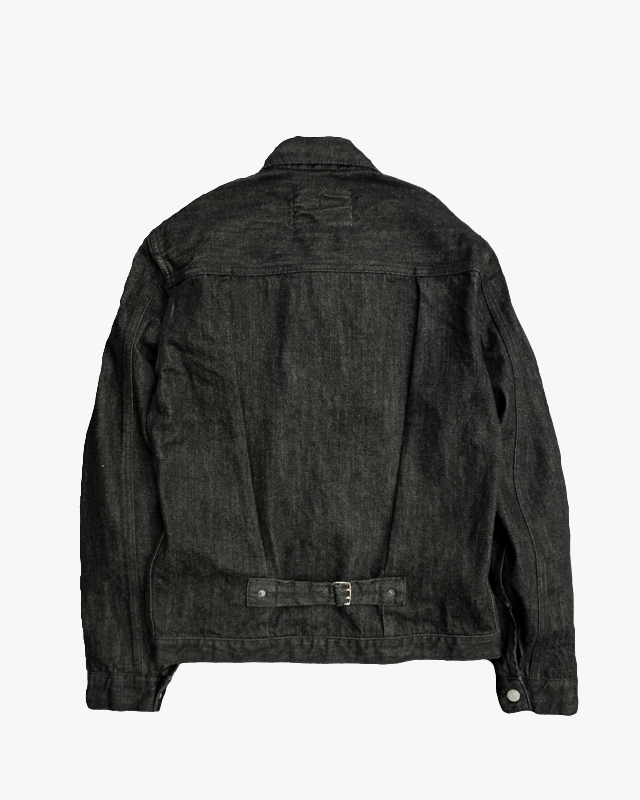 Fullcount 2107BK 13.7oz Selvedge Type I Denim Jacket - Black Onewash