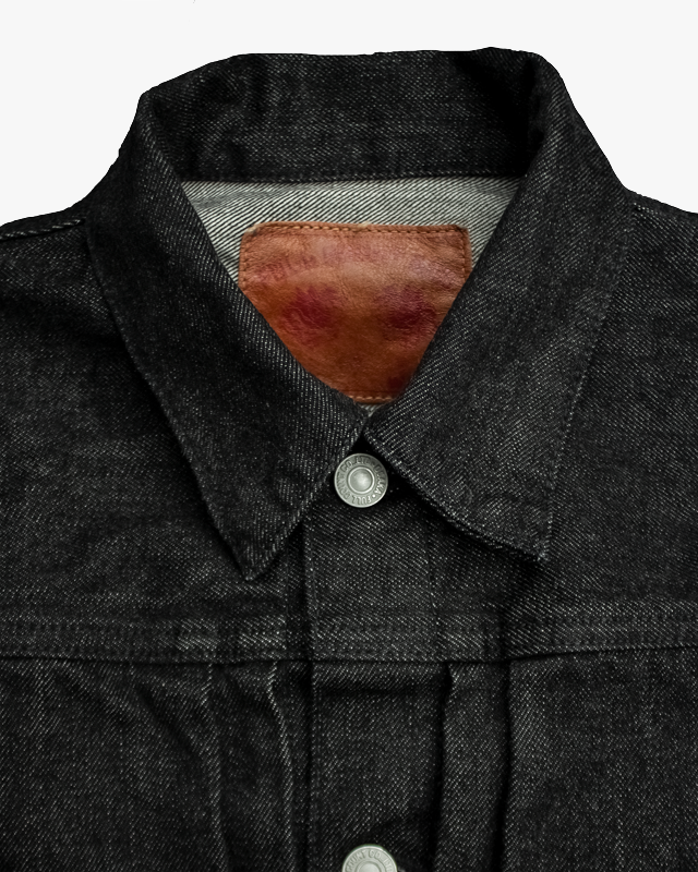 Fullcount 2107BK 13.7oz Selvedge Type I Denim Jacket - Black Onewash