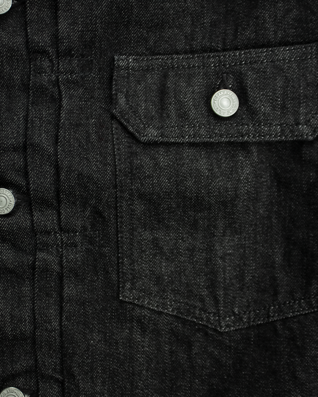 Fullcount 2107BK 13.7oz Selvedge Type I Denim Jacket - Black Onewash