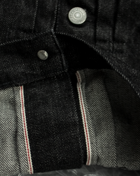 Fullcount 2107BK 13.7oz Selvedge Type I Denim Jacket - Black Onewash