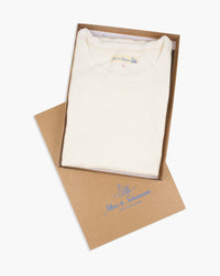 Merz b. Schwanen Good Originals 214 7.2oz Relaxed Fit Loopwheeled Tee - White | Merz b. Schwanen T Shirts | JEANSTORE