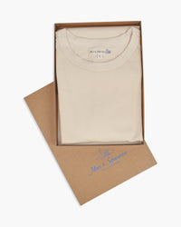 Merz b. Schwanen 214 7.2oz Relaxed Fit Loopwheeled Tee - Nature | Merz b. Schwanen T Shirts | Jeanstore