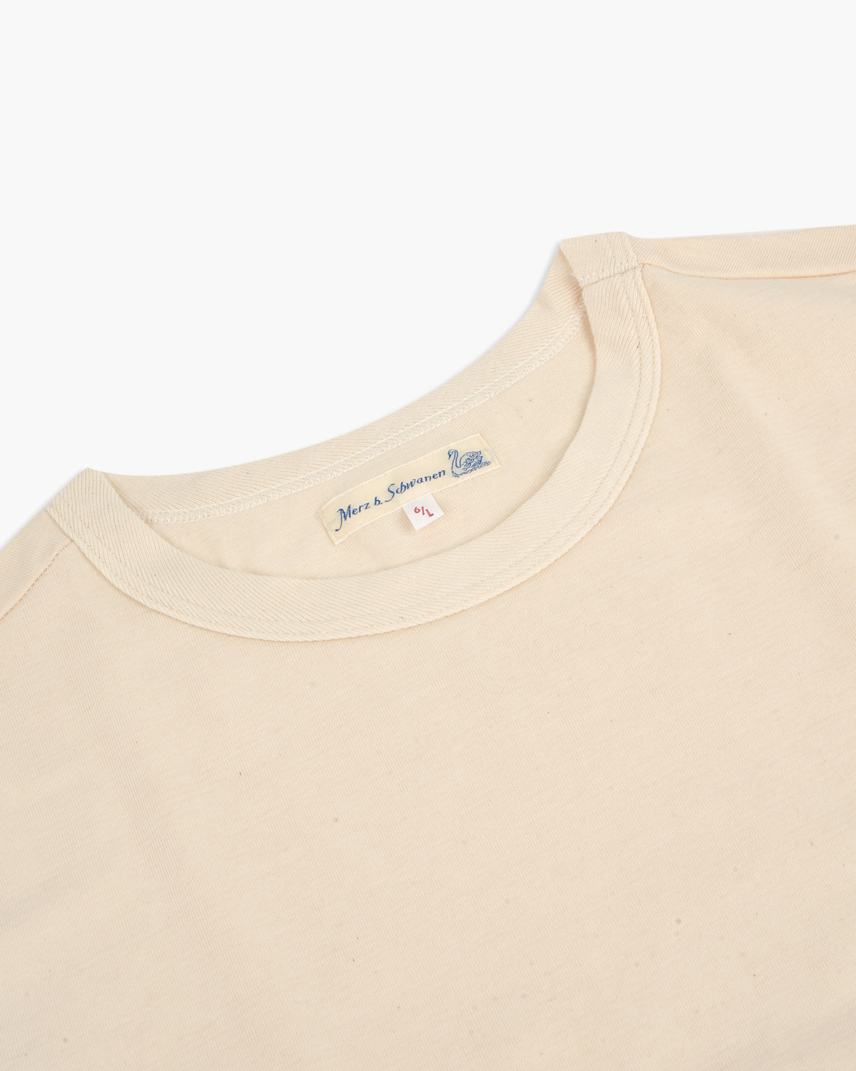 Merz b. Schwanen 214 7.2oz Relaxed Fit Loopwheeled Tee - Nature | Merz b. Schwanen T Shirts | Jeanstore