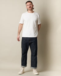 Merz b. Schwanen Good Originals 214 7.2oz Relaxed Fit Loopwheeled Tee - White | Merz b. Schwanen T Shirts | JEANSTORE