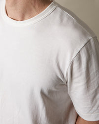 Merz b. Schwanen Good Originals 214 7.2oz Relaxed Fit Loopwheeled Tee - White | Merz b. Schwanen T Shirts | JEANSTORE