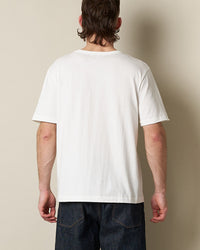 Merz b. Schwanen Good Originals 214 7.2oz Relaxed Fit Loopwheeled Tee - White | Merz b. Schwanen T Shirts | JEANSTORE
