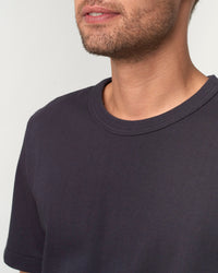 Merz b. Schwanen 214 7.2oz Relaxed Fit Loopwheeled Tee - Charcoal | Merz b. Schwanen T Shirts | JEANSTORE