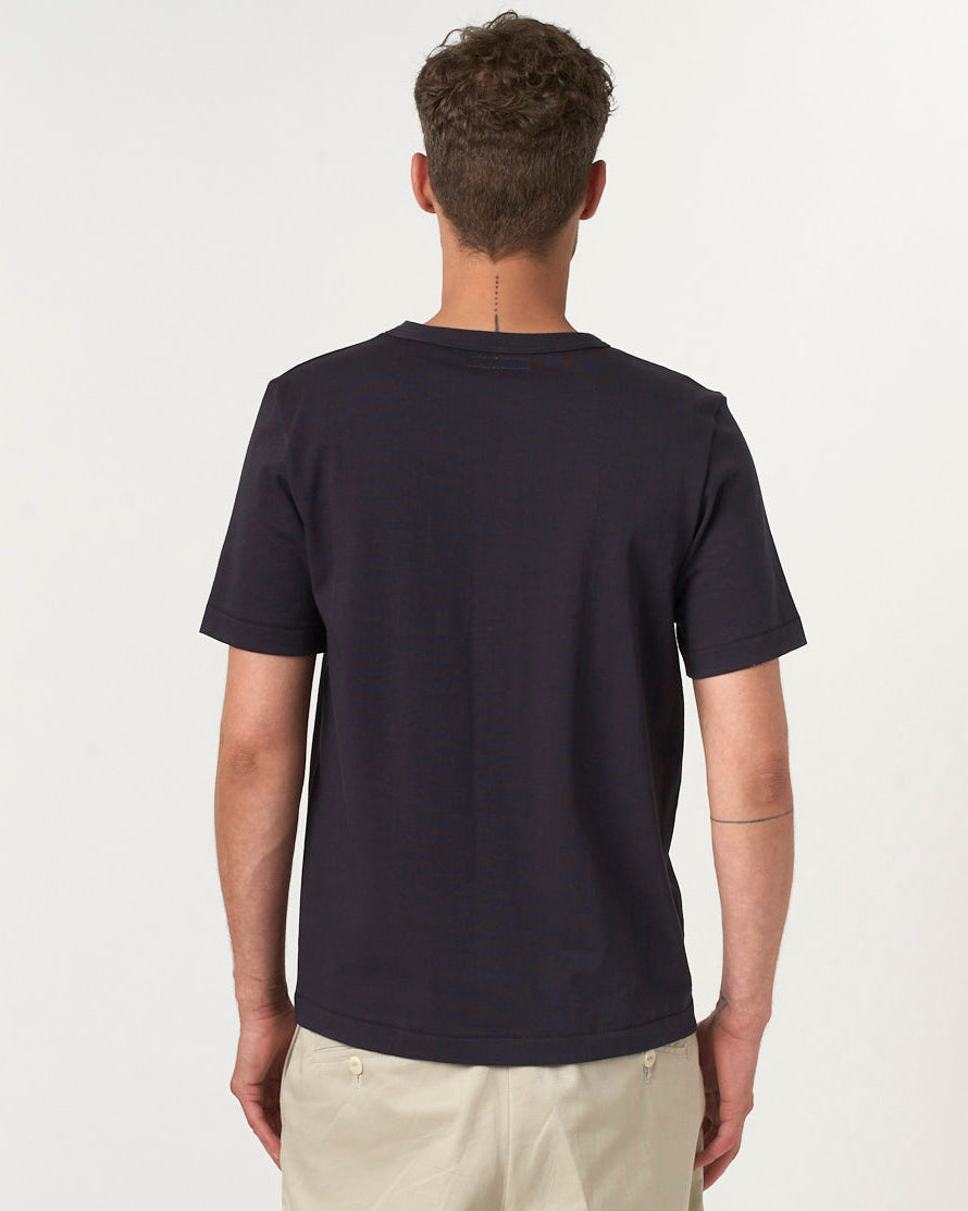 Merz b. Schwanen 214 7.2oz Relaxed Fit Loopwheeled Tee - Charcoal | Merz b. Schwanen T Shirts | JEANSTORE