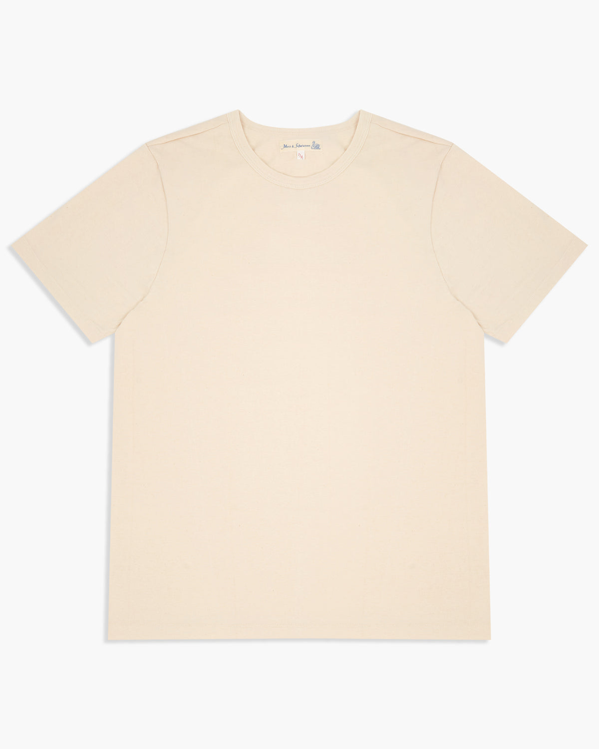 Merz b. Schwanen 215 7.2oz Classic Fit Loopwheeled Tee - Nature | Merz b. Schwanen T Shirts | Jeanstore