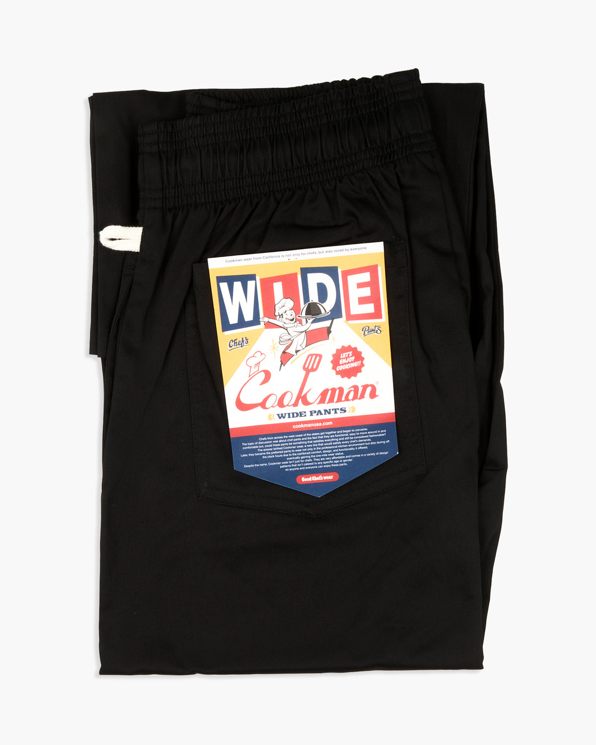 Cookman Wide Chef Pants - Black | Cookman Chinos & Non-Denim Pants | JEANSTORE