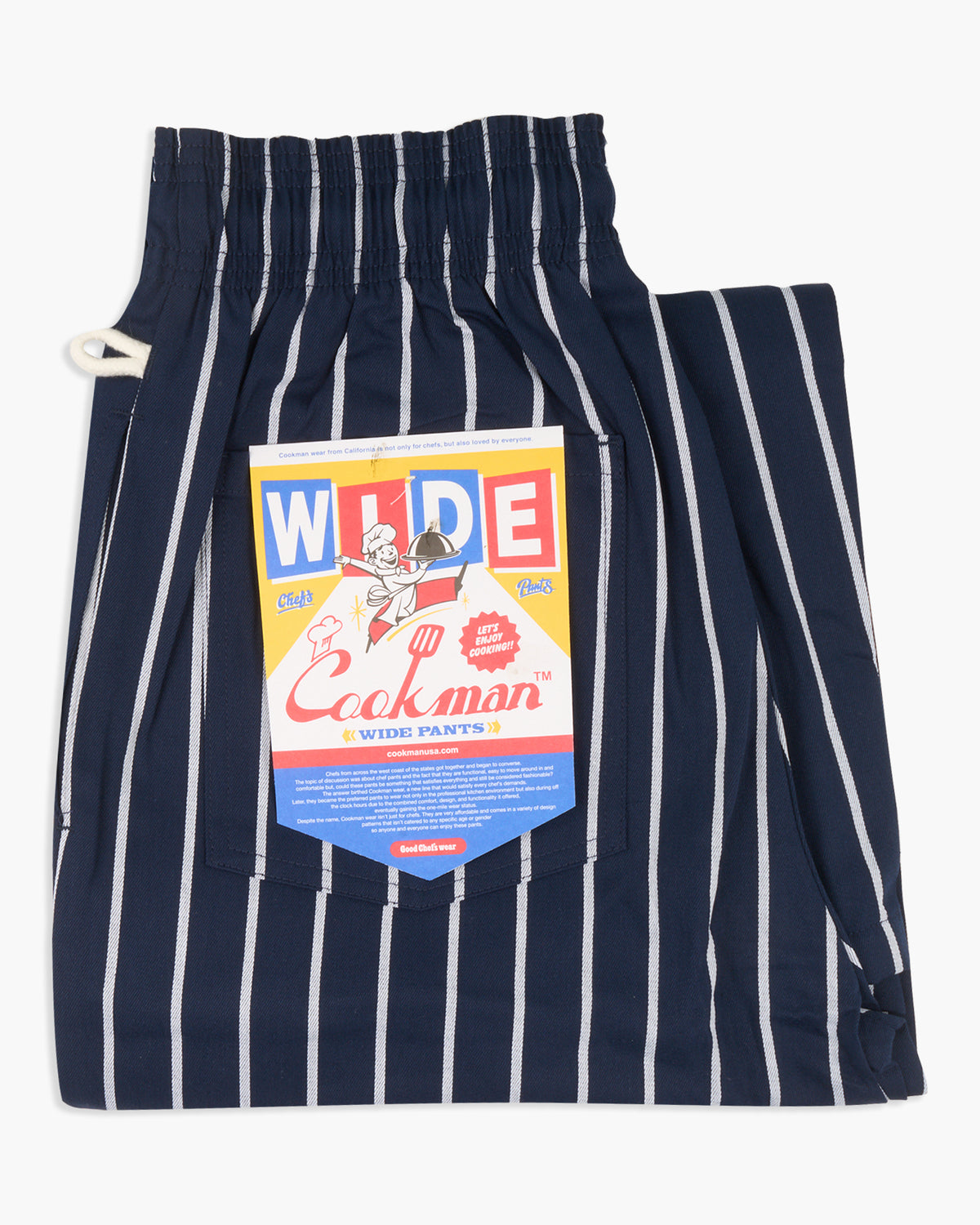 Cookman Wide Chef Pants - Stripe Navy | Cookman Chinos & Non-Denim Pants | JEANSTORE