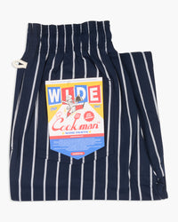 Cookman Wide Chef Pants - Stripe Navy | Cookman Chinos & Non-Denim Pants | JEANSTORE