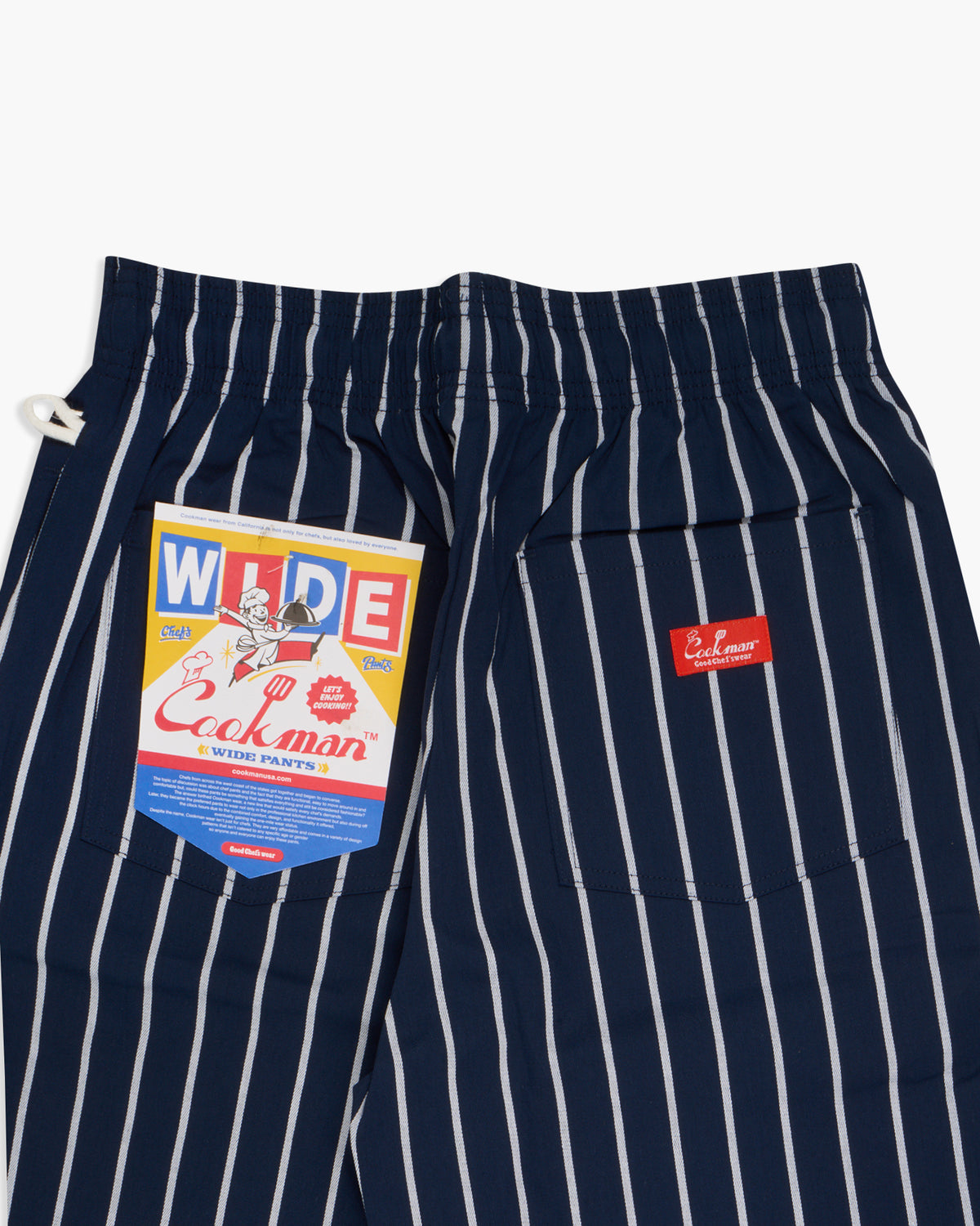Cookman Wide Chef Pants - Stripe Navy | Cookman Chinos & Non-Denim Pants | JEANSTORE