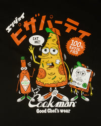 Cookman TM Paint Pizza Party Tee - Black | Cookman T Shirts | JEANSTORE
