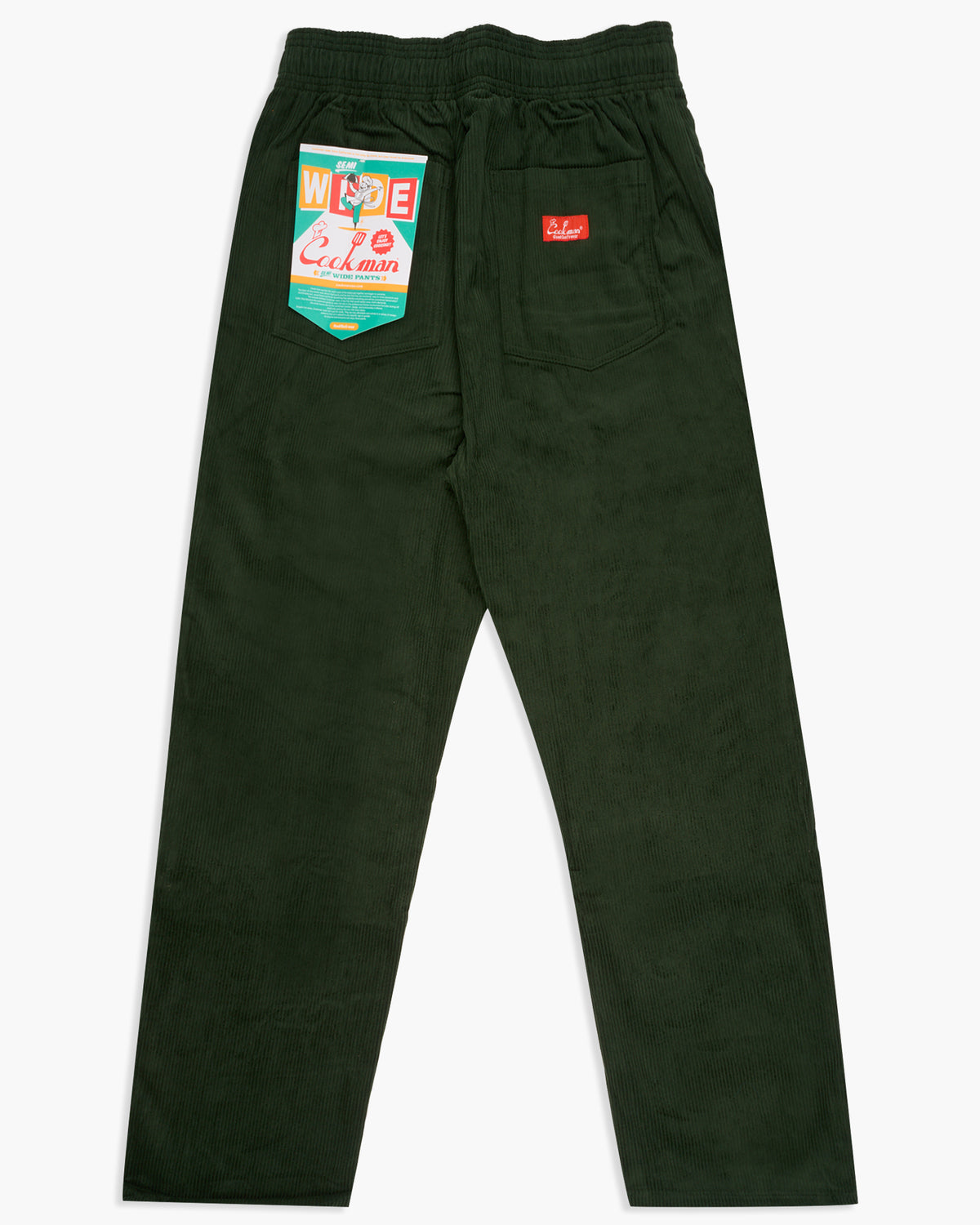 Cookman Semiwide Chef Pants - Corduroy Dark Green | Cookman Cords | JEANSTORE