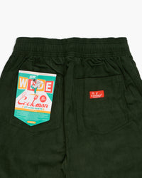 Cookman Semiwide Chef Pants - Corduroy Dark Green | Cookman Cords | JEANSTORE