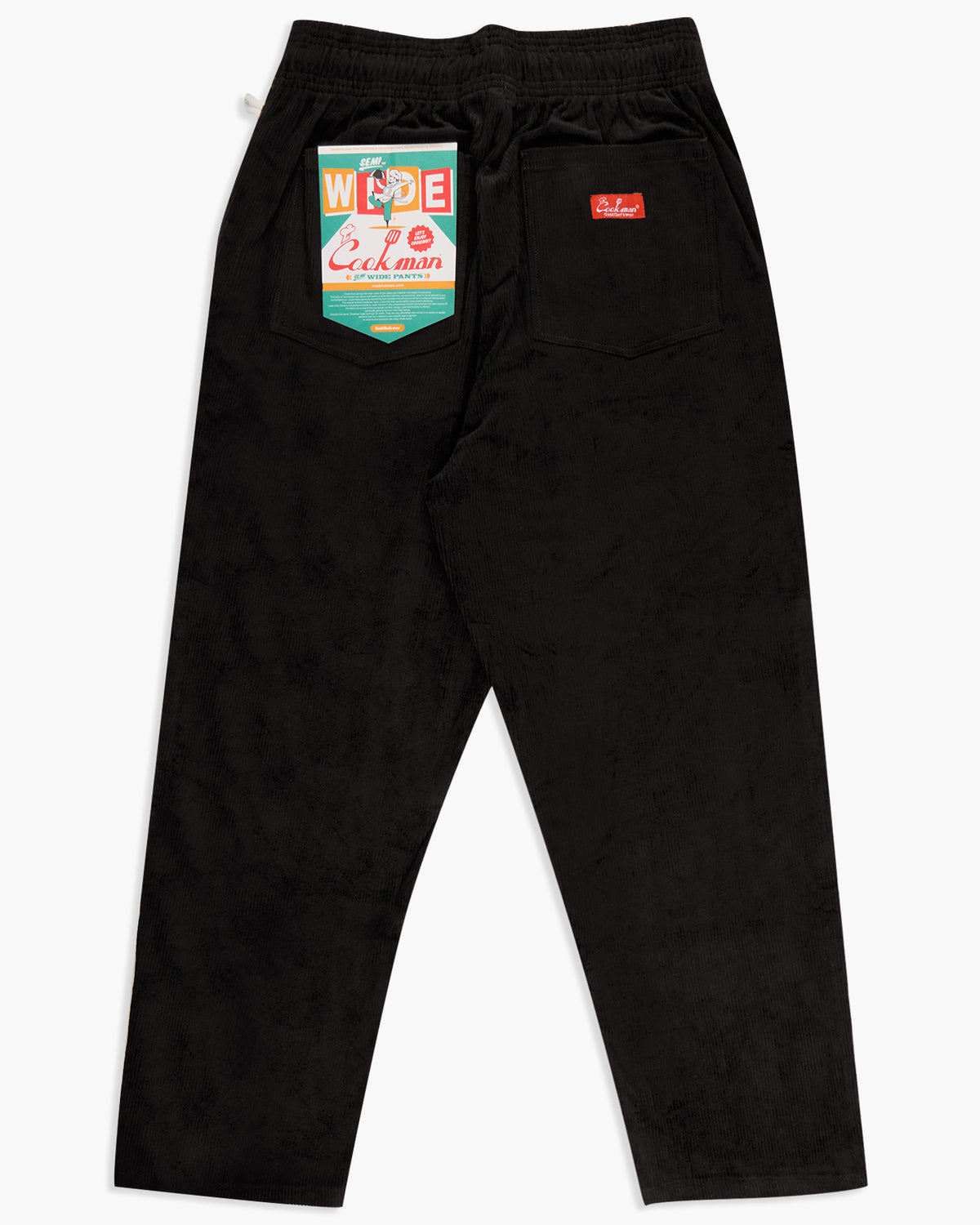Cookman Semiwide Chef Pants - Corduroy Black | Cookman Cords | JEANSTORE