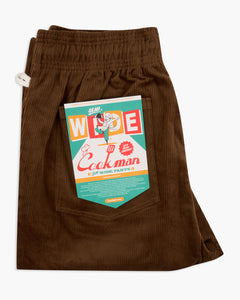 Cookman Semiwide Chef Pants - Corduroy Dark Brown