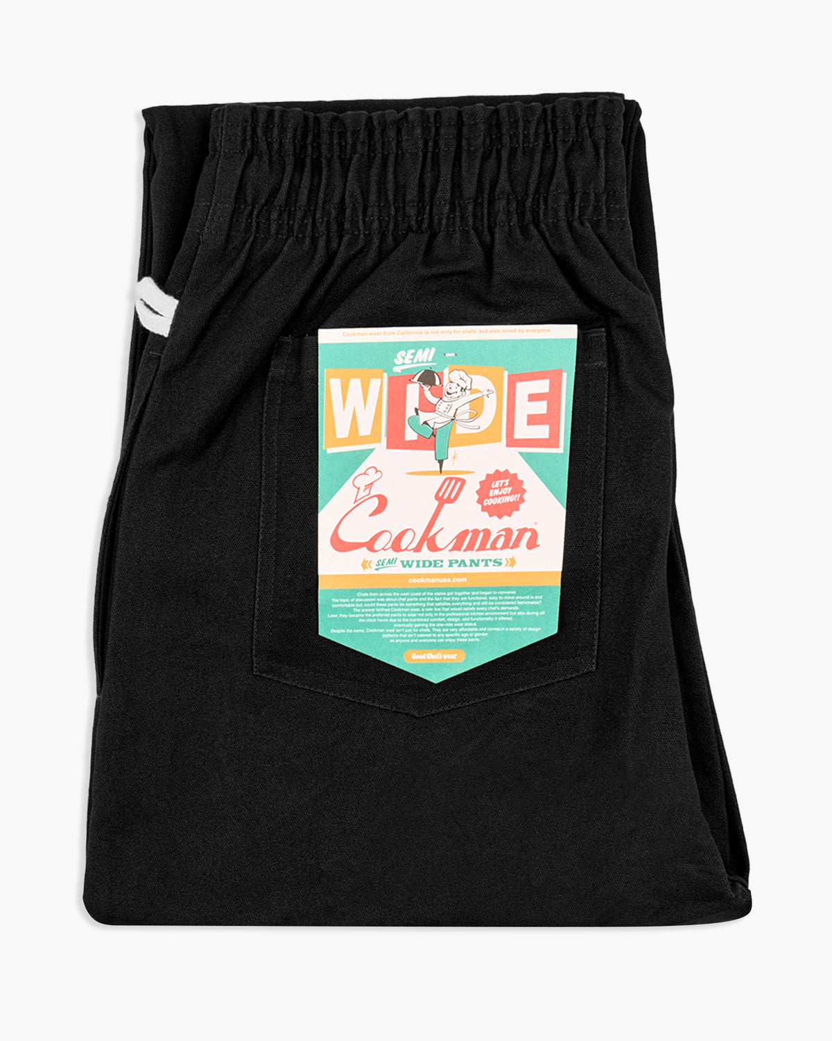 Cookman Semiwide Duck Canvas Chef Pants - Black | Cookman Chinos & Non-Denim Pants | JEANSTORE