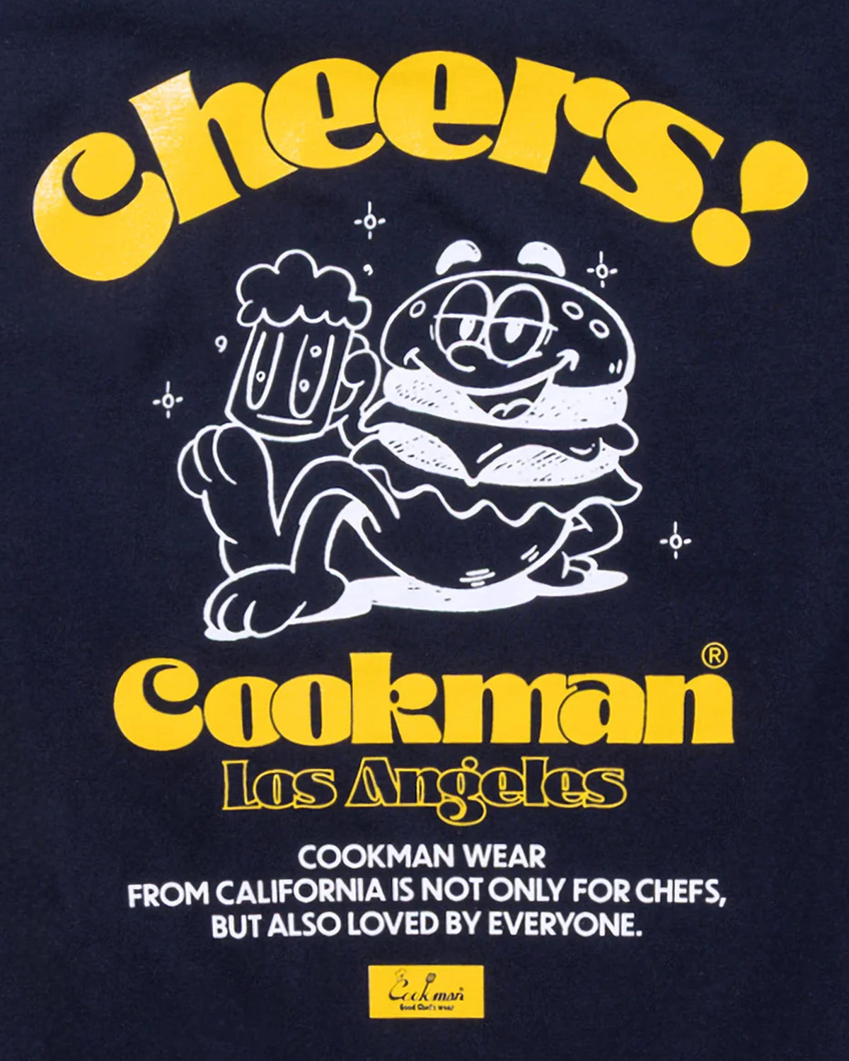 Cookman Cheers Burger Tee - Navy | Cookman T Shirts | JEANSTORE