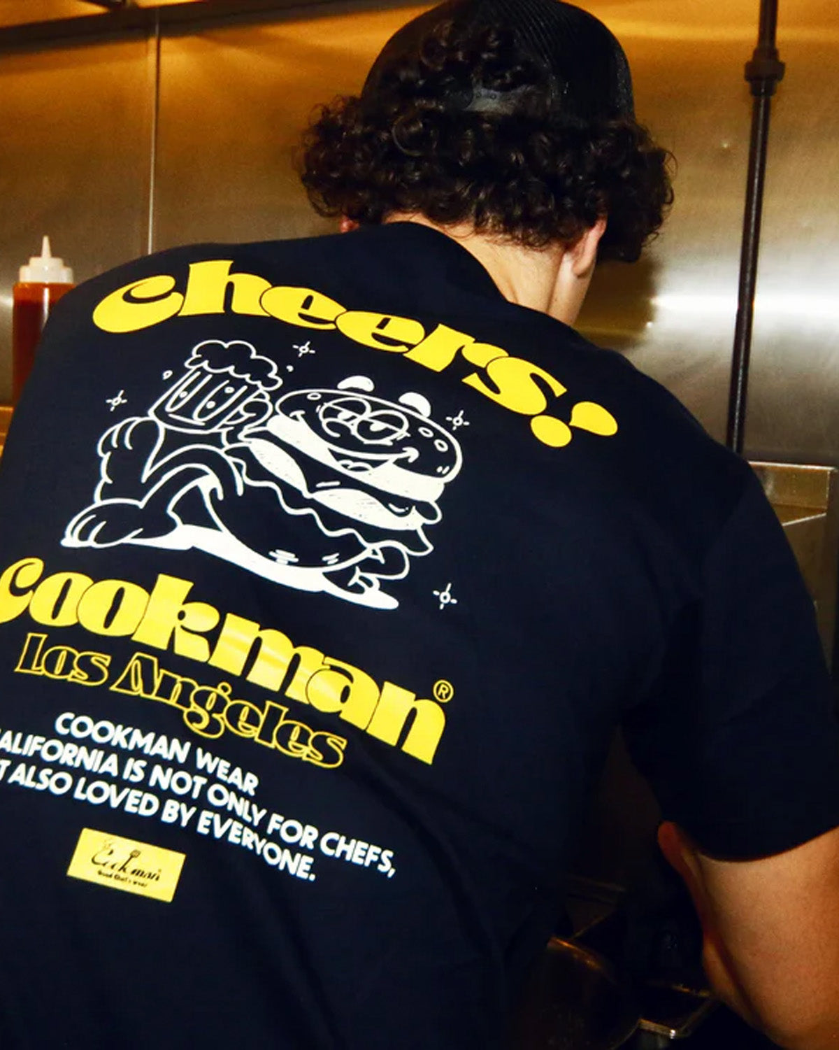 Cookman Cheers Burger Tee - Navy | Cookman T Shirts | JEANSTORE