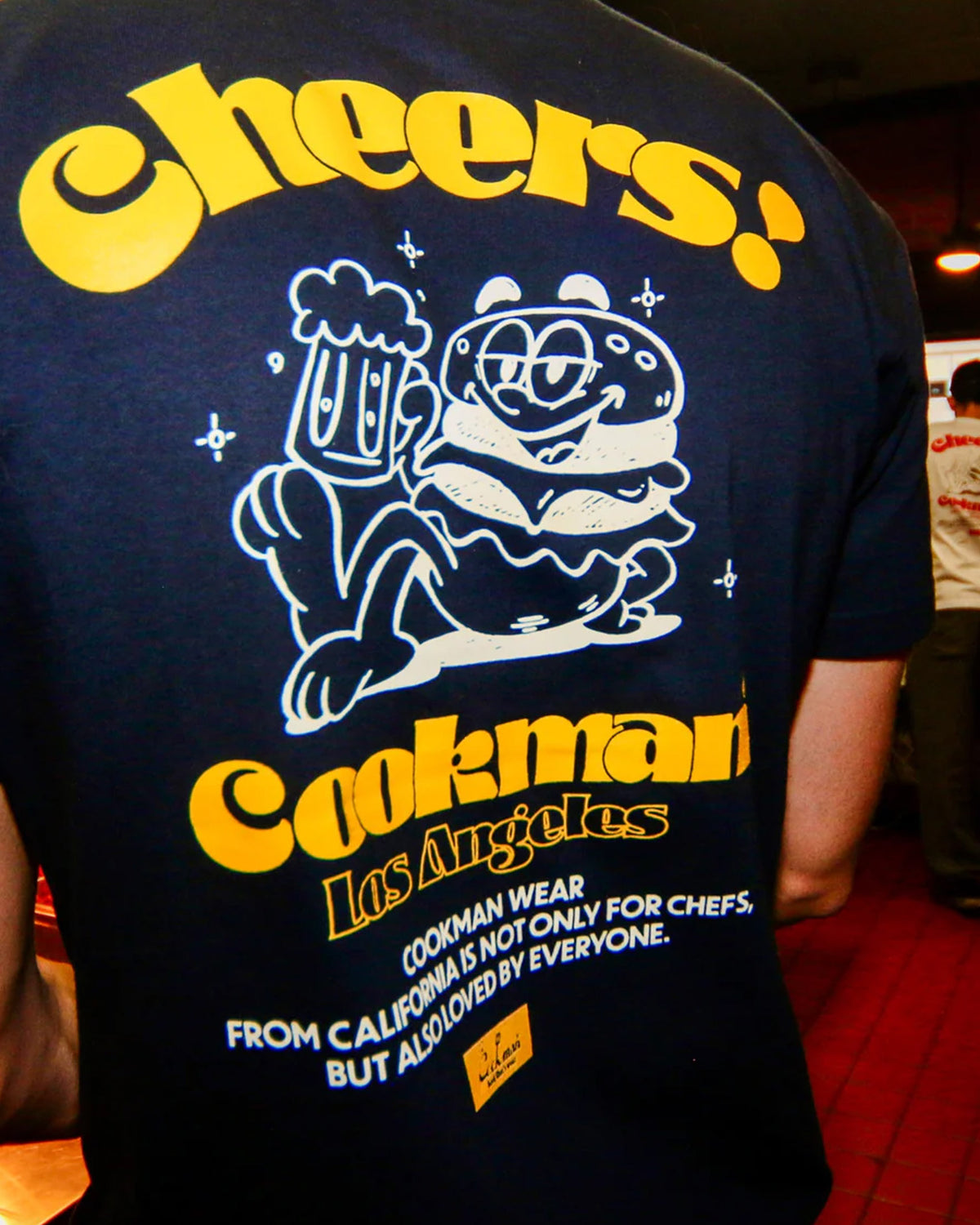Cookman Cheers Burger Tee - Navy | Cookman T Shirts | JEANSTORE