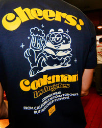Cookman Cheers Burger Tee - Navy | Cookman T Shirts | JEANSTORE