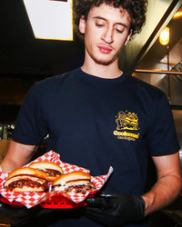 Cookman Cheers Burger Tee - Navy | Cookman T Shirts | JEANSTORE