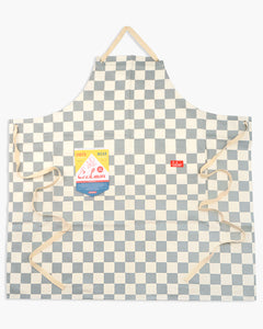 Cookman Wide Pocket Checker Apron - Grey