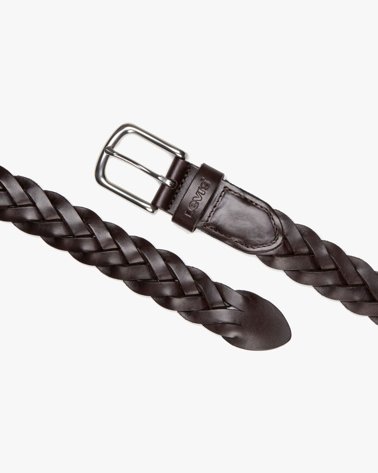 Levi's® Leather Braid Belt - Dark Brown
