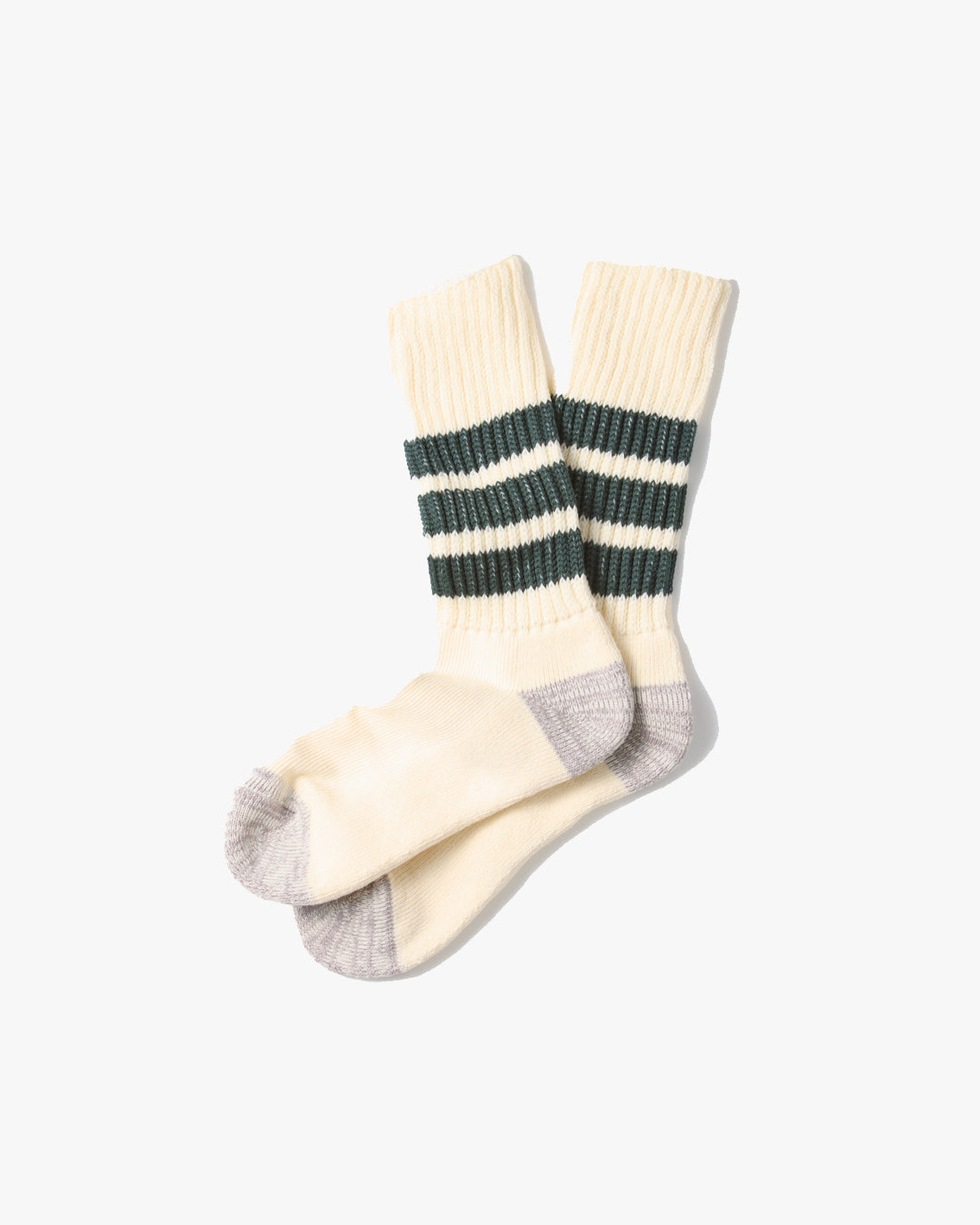 RoToTo R1255 Coarse Ribbed Oldschool Socks - Dark Green | RoToTo Socks | JEANSTORE