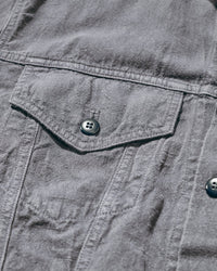 Samurai Jeans SJTKJ26-AT Tropical Weather Trucker Jacket - Sumi Ink