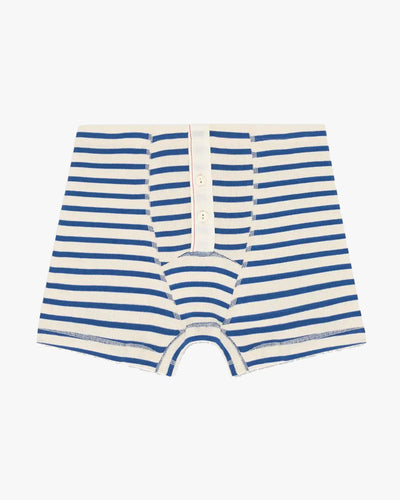 Hemen Biarritz Albar Breton Stripe Boxer Brief - Natural / Blue