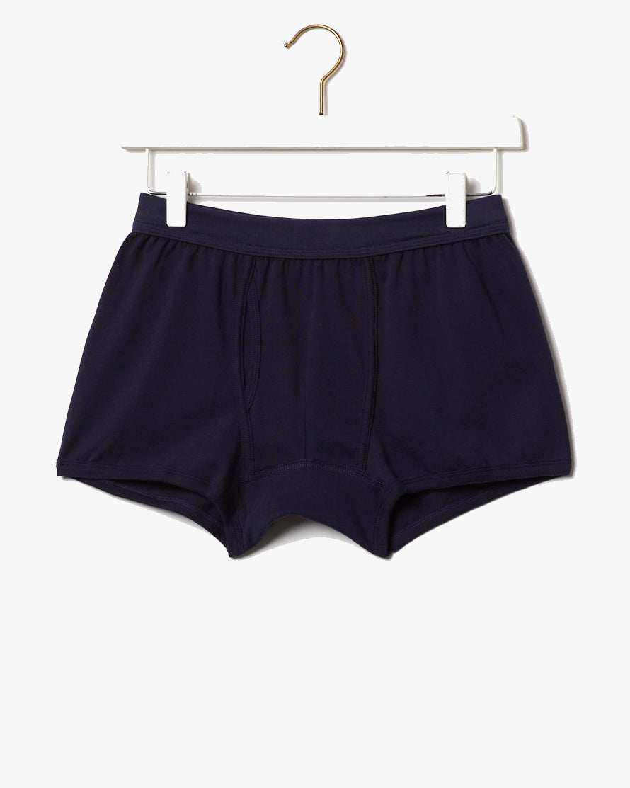Merz b. Schwanen 254 7.2oz Loopwheeled Boxer Brief - Ink Blue | Merz b. Schwanen Underwear | JEANSTORE
