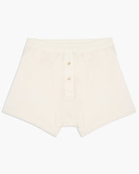 Merz b. Schwanen Good Originals 255 7.2oz Loopwheeled Button Fly Boxer - White | Merz b. Schwanen Underwear | JEANSTORE