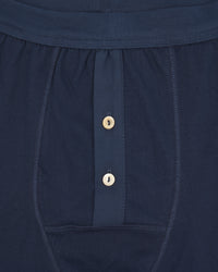 Merz b. Schwanen Good Originals 255 7.2oz Loopwheeled Button Fly Boxer - Ink Blue | Merz b. Schwanen Underwear | JEANSTORE