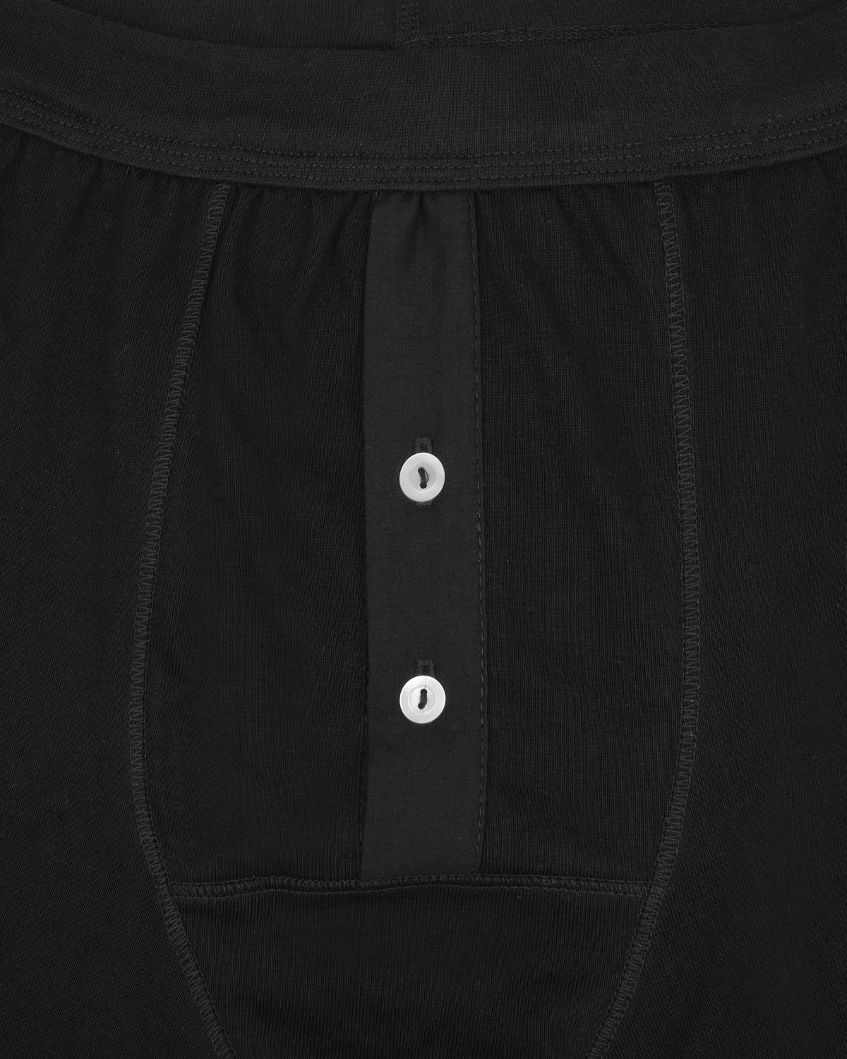 Merz b. Schwanen 255 7.2oz Loopwheeled Button Fly Boxer - Deep Black | Merz b. Schwanen Underwear | JEANSTORE