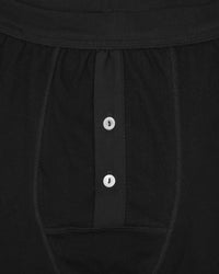 Merz b. Schwanen 255 7.2oz Loopwheeled Button Fly Boxer - Deep Black | Merz b. Schwanen Underwear | JEANSTORE