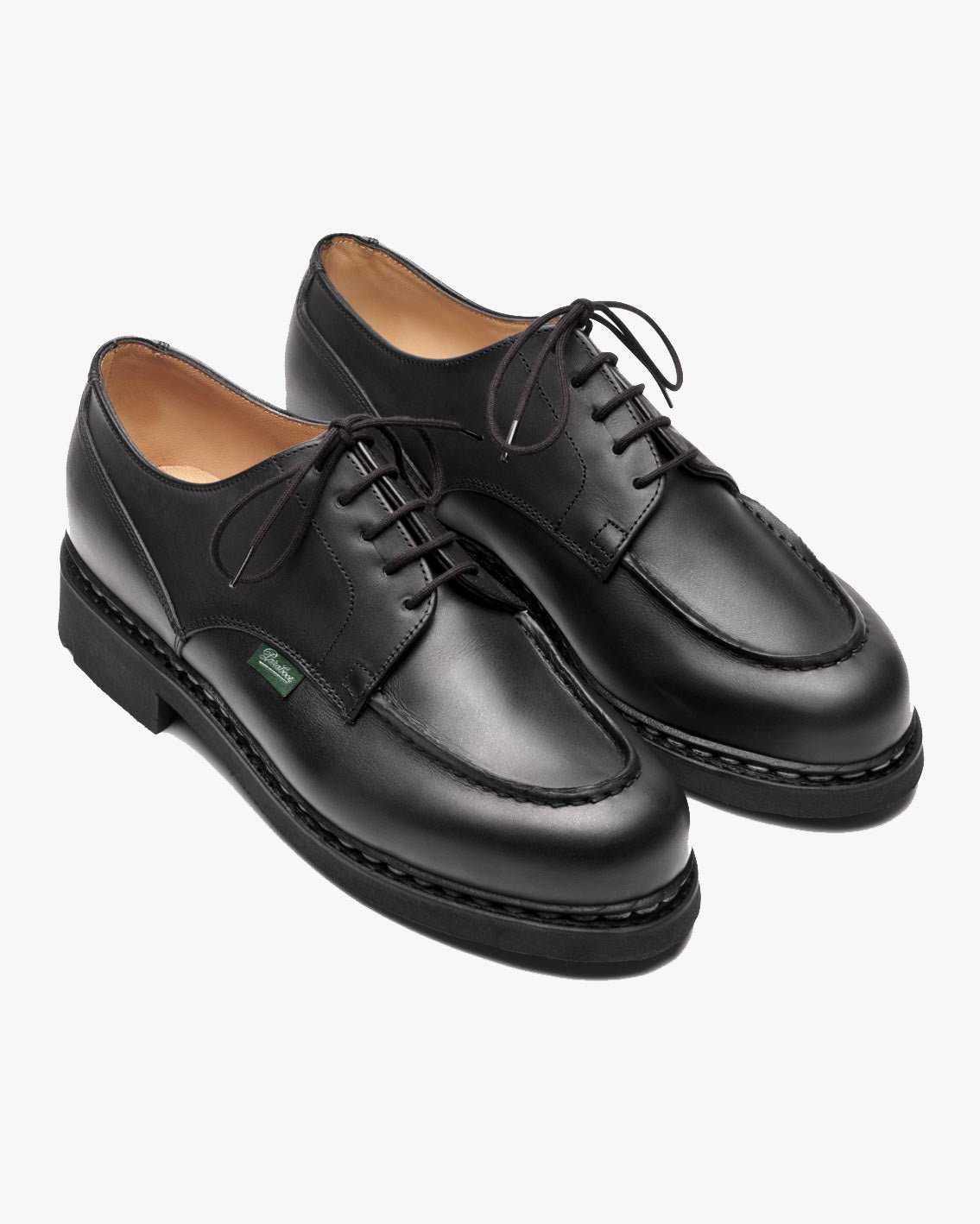Paraboot Chambord 5-Eye Derby Shoe - Lisse Noir / Tex Noire | Paraboot Shoes | JEANSTORE
