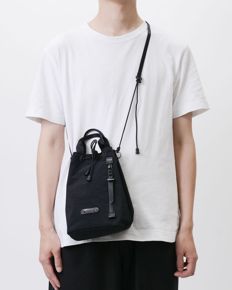 Master-Piece Root Drawstring Shoulder Bag - Black