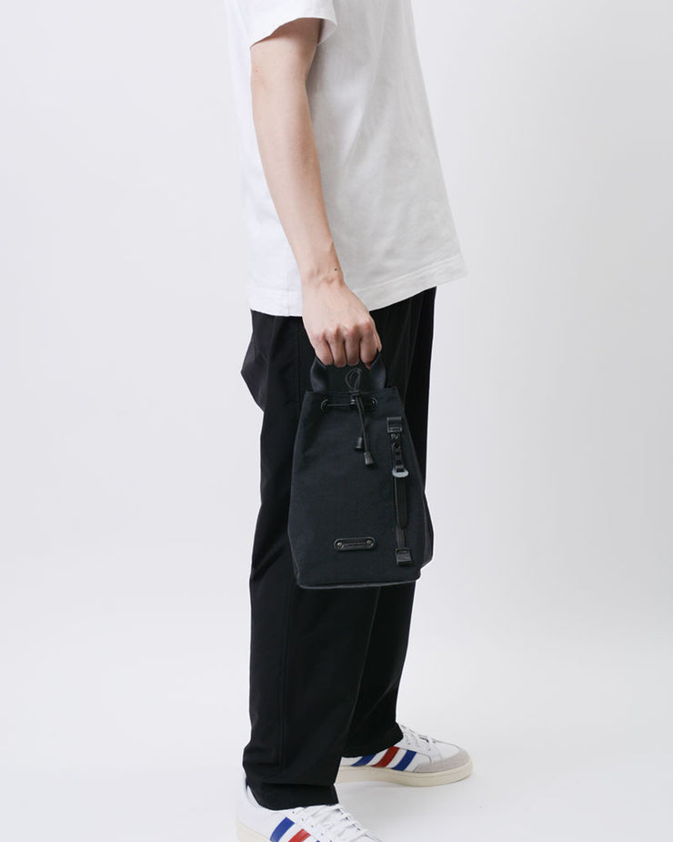 Master-Piece Root Drawstring Shoulder Bag - Black