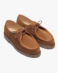 Paraboot Michael Piped Seam Derby Shoe - Velours Whisky / Marche Noix | Paraboot Shoes | JEANSTORE