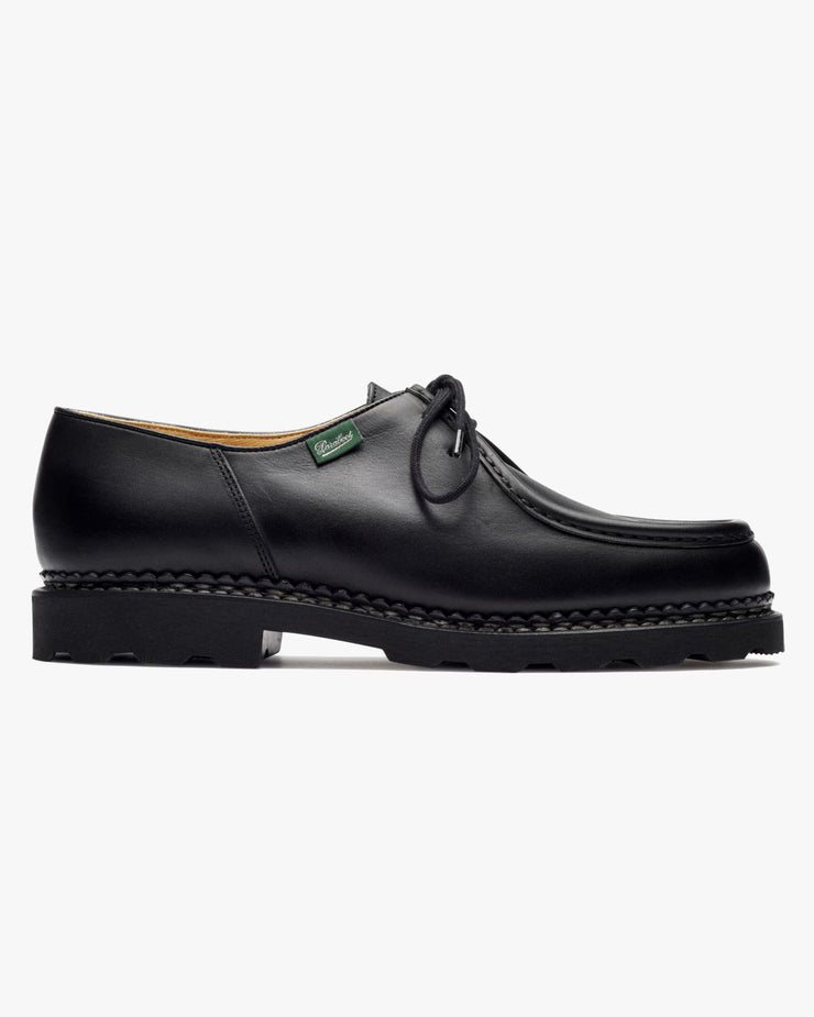 Paraboot Michael Piped Seam Derby Shoe - Lisse Noir / Marche Noire | Paraboot Shoes | JEANSTORE