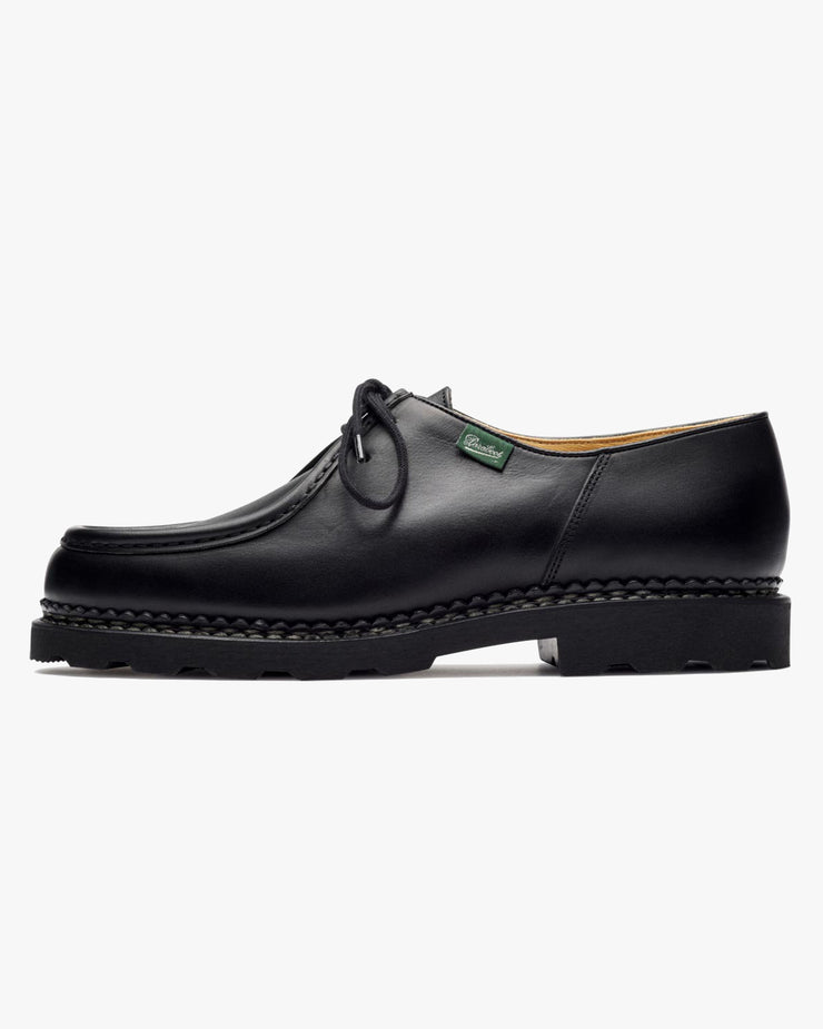 Paraboot Michael Piped Seam Derby Shoe - Lisse Noir / Marche Noire | Paraboot Shoes | JEANSTORE